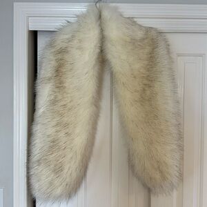 White Faux Fur Shawl